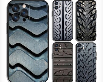 Car Tire Tread Pattern Protective Cases Fits iPhone, Samsung and Most Models