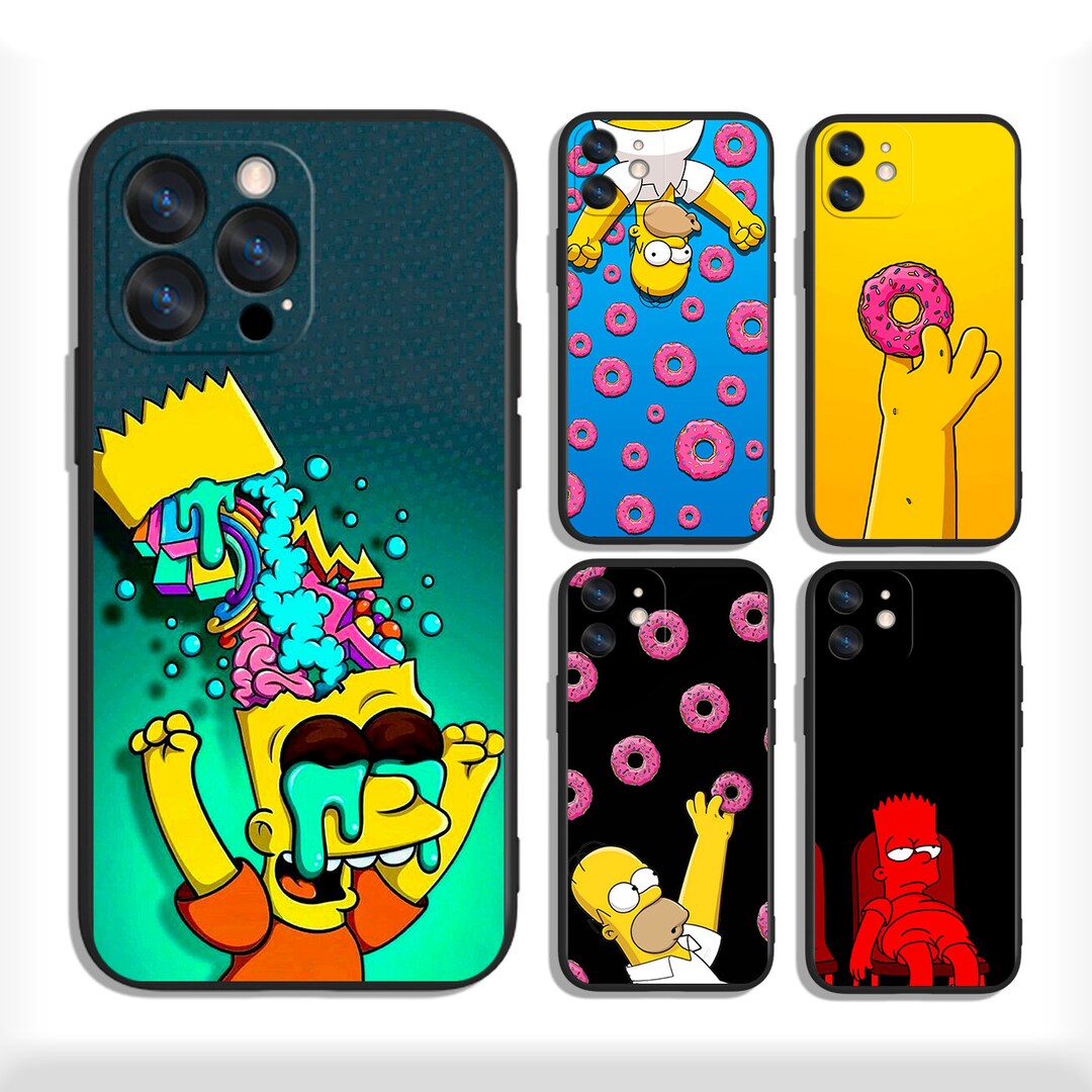 Funny Simpsons Cases for iPhone 13 14 15 16 Plus Pro Max & Samsung S25 ...