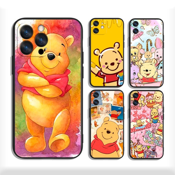 Winnie the Pooh bear Cases for iPhone 11 12 13 14 15 Plus Pro Max & Samsung S24 S23 A55 A35 A25 A15 A54 A34 A14 A13 4G 5G