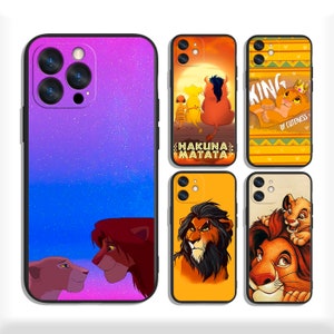 Lion King Cases for iPhone 13 14 15 16 Plus Pro Max & Samsung S25 S24 S23 A56 A36 A26 A55 A35 A25 A15 A54 A34 4G 5G