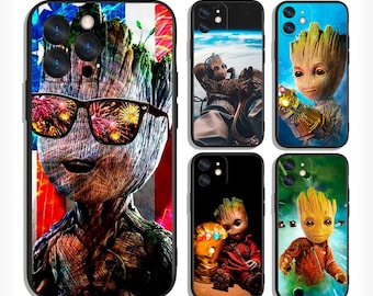 Cute Groot Cases for iPhone 13 14 15 16 Plus Pro Max & Samsung S25 S24 S23 A56 A36 A26 A55 A35 A25 A15 A54 A34 4G 5G