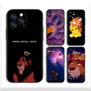 Lion King Simba Cases for iPhone 13 14 15 16 Plus Pro Max & Samsung S25 S24 S23 A56 A36 A26 A55 A35 A25 A15 A54 A34 4G 5G