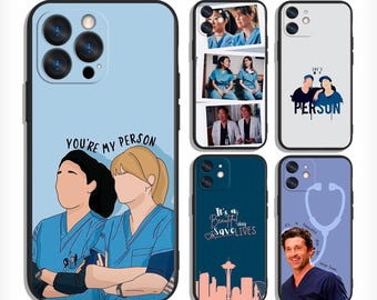Fundas protectoras de medicina Meredith y Cristina para iPhone, Samsung y otros modelos.
