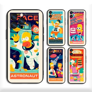 Custodie Simpson per iPhone 13 14 15 16 Plus Pro Max e Samsung S25 S24 S23 A56 A36 A26 A55 A35 A25 A15 A54 A34 4G 5G