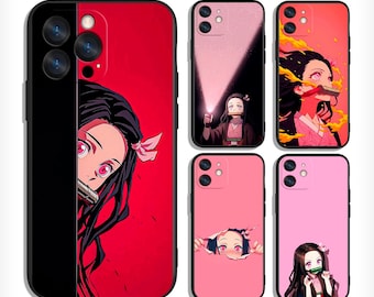Anime Nezuko Kamado Pink Eyes Protective cases for iPhone Samsung and other models