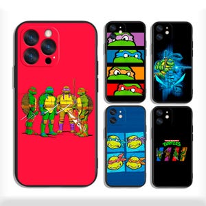 Skyddsfodral med tecknad maskerad sköldpadda från Street Fighters passar iPhone, Samsung och de flesta modeller