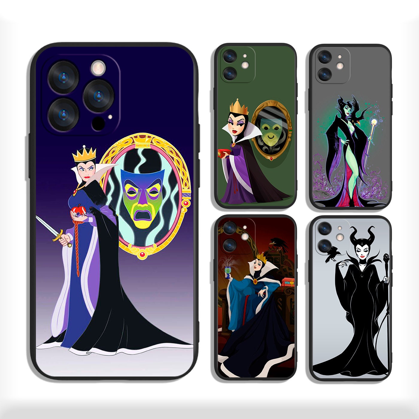 Cartoon Villain Maleficent Cases for iPhone 13 14 15 16 Plus Pro Max & Samsung S25 S24 S23 A56 A36 A26 A55 A35 A25 A15 A54 A34 4G 5G