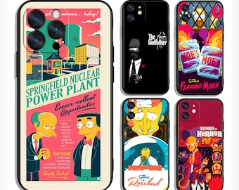 Simpsons Cases for iPhone 13 14 15 16 Plus Pro Max & Samsung S25 S24 S23 A56 A36 A26 A55 A35 A25 A15 A54 A34 4G 5G