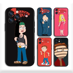 Custodie con cartoni animati americani per iPhone 13 14 15 16 Plus Pro Max e Samsung S25 S24 S23 A56 A36 A26 A55 A35 A25 A15 A54 A34 4G 5G