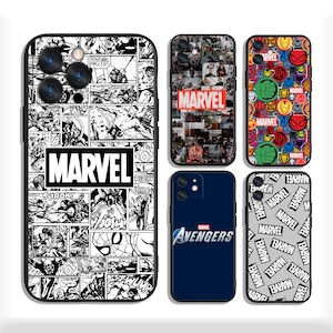 Avengers Superheroes Hülle für iPhone 13 14 15 16 Plus Pro Max & Samsung S25 S24 S23 A56 A36 A26 A55 A35 A25 A15 A54 A34 4G 5G