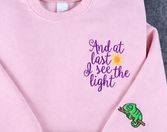 Sudadera bordada de Pascal de Enredados, atuendo de Disneyland Magic Kingdom WDW, camiseta bordada de la Princesa Rapunzel, regalo