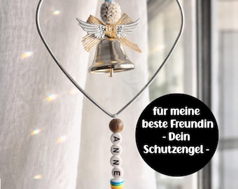 Schutzengel Geschenk für beste Freundin – personalisierter Glücksbringer zum Geburtstag