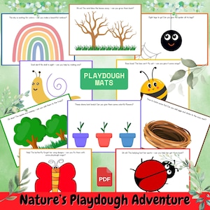 Nature Playdough Mats: Fine Motor Skills Activity (Printable PDF Download)