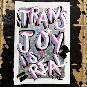 TRANS JOY is REAL - Sticker fierté trans