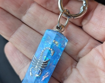 Blue Scorpion Point Necklace – Stainless Steel Chunky Chain