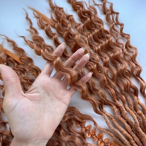 Curly Strawberry Blonde Dreads With Braids Double Ended or Single Ended ...