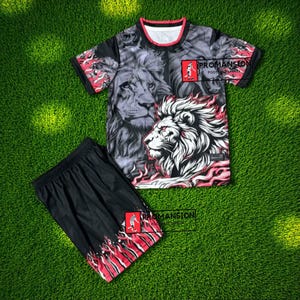Personalized Special &quot;Lion&#39;s Roar&quot; BA Soccer Shirt with shorts