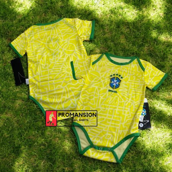 Personalized 24/25 Brazil Home Soccer Baby Bodysuit