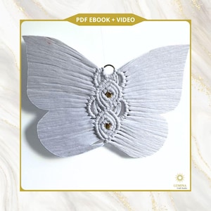 Macrame Butterfly Pattern: DIY Wall Hanging Fiber Art (PDF & YouTube Tutorial)