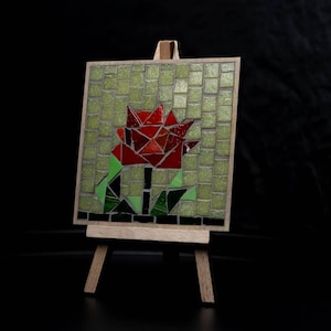 DIY-MOSAIK-KIT Tulpen-Tassenuntersetzer Erstellen Sie Ihren eigenen Kaffee-Untersetzer, Heimdekoration, originelles Geschenk, Basteln, Zuhause, Hobby, Mosaikkunst, handgefertigte Geschenkblume