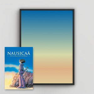 Gradient Classic Movie Poster | Nausicaa Valley of the Wind | Anime Fine Art Print | Animated Masterpiece | Hayao Miyazaki Studio Ghibli