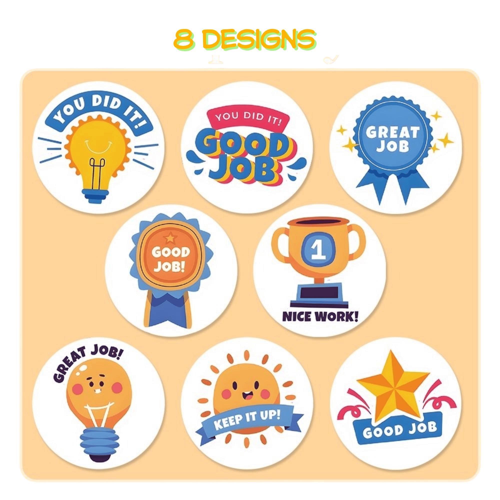 Motivational Reward Stickers for Kids Teachers Classroom Encouragement