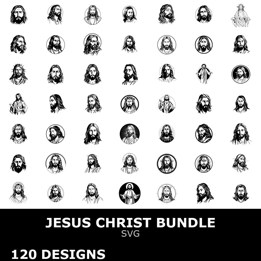 Jesus Christ Digital Clipart Bundle Svg Cricut Cutting Files Religious ...