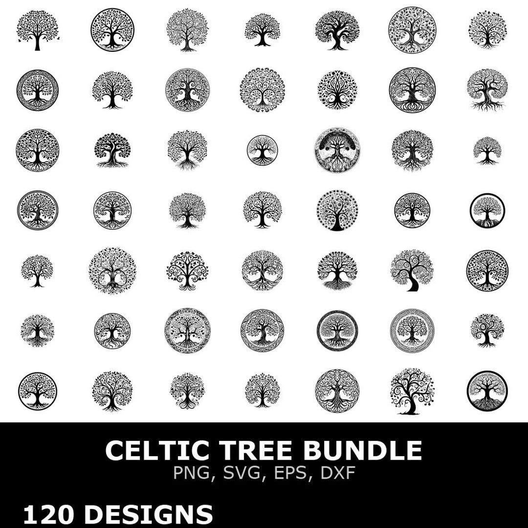 Celtic Tree Digital Clipart Bundle Svg Png Eps Dxf for Cricut Cutting ...