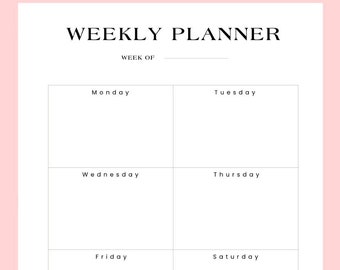 Digital weekly planner