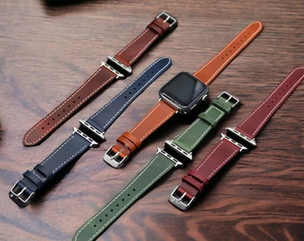 Premium Handmade Leather Apple Watch Strap by Glen Ogal - Available in Multiple Colors & Sizes for All Models