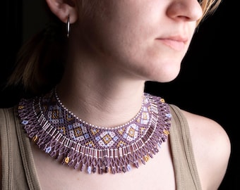 Handgemaakte Tsjechische kralenchoker - Oekraïense Sylianka-ketting