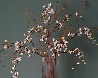 Willow, blossom, faux flowers, flower arrangement, vase arrangement, faux florals, artificial flowers, artificial branches, faux blossom