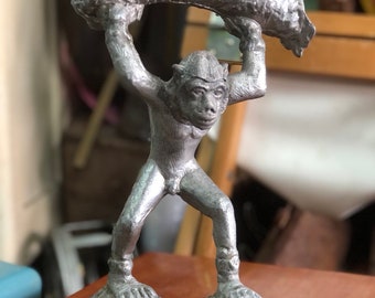 Candlestick for 2 candles. Monkey.