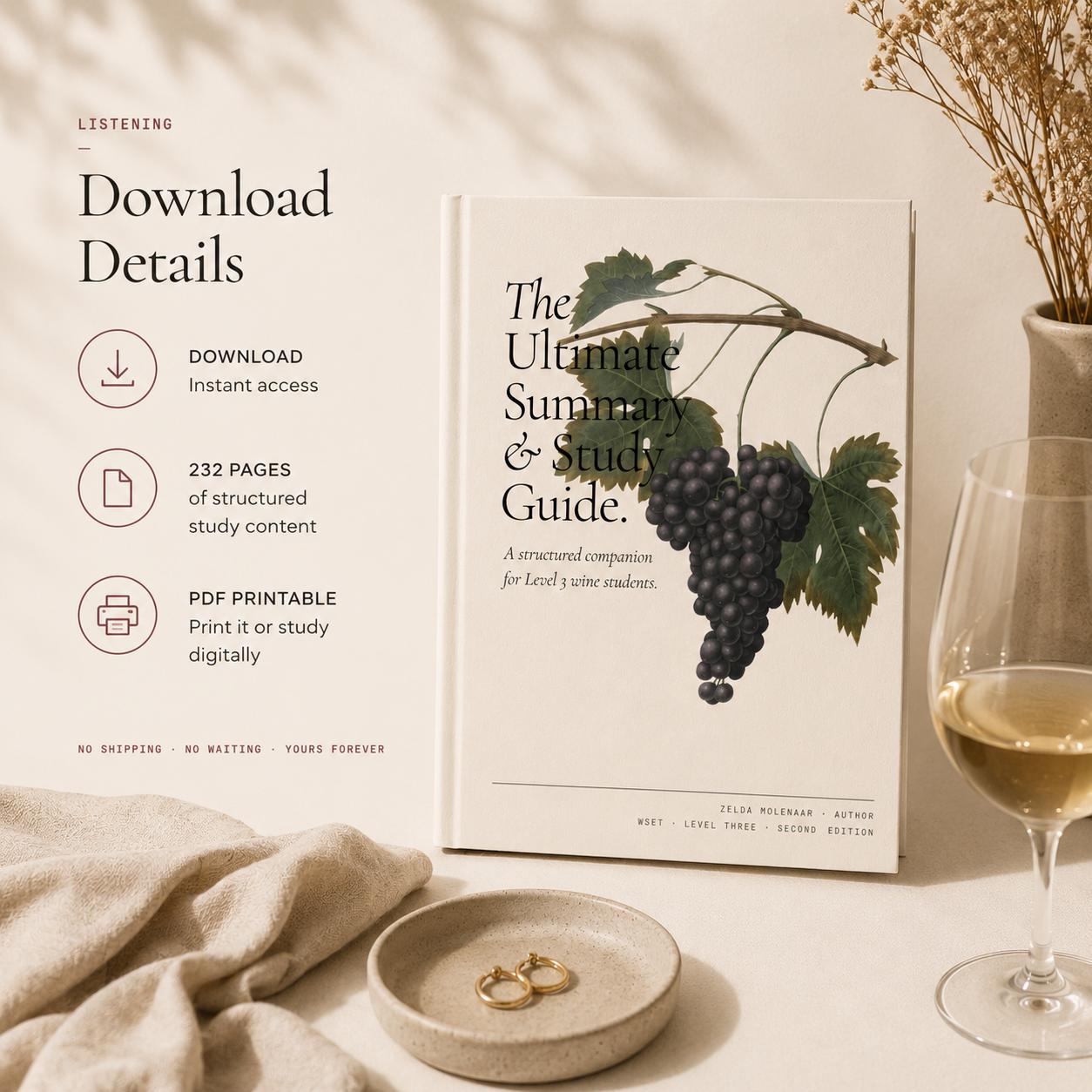 Wine Certification Study Guide — Advanced Exam Prep PDF, 232 Pages