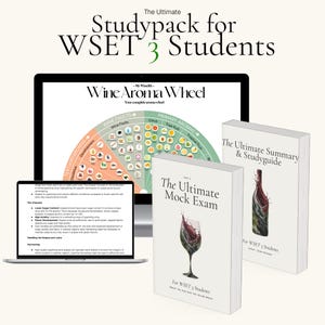 Study Guide & Mock Exam for WSET 3 Students | 400+ Questions with Model Answers | Aroma Wheel Instant Download