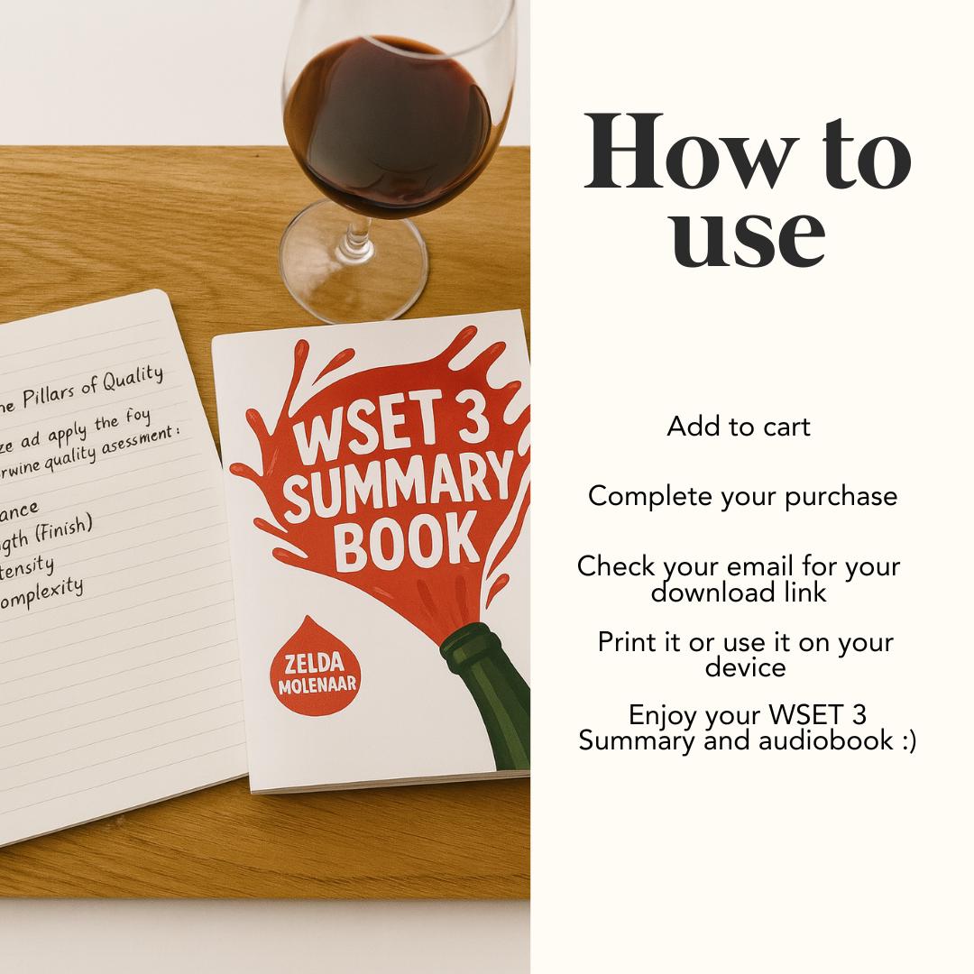 WSET Level 3 Study Guide: Wine Exam Summary & Audiobook (PDF
