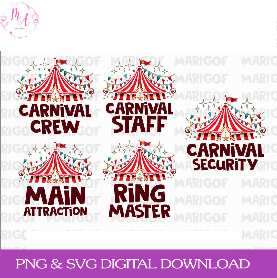 Carnival Birthday Bundle Svg Png, Carnival Theme Birthday Svg, Circus ...