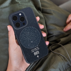 Midnight Blue Custom Star Map Phone Case | Anniversary Gift | Personalized Phone Case | iPhone 15 14 13 12 11 Pro Max XR, Samsung Galaxy S24