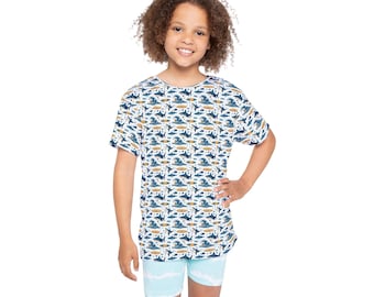 Copy of Kids Shark & Surf Surfboard T-Shirt | Ocean Animal Tee for Toddlers and Kids | Summer Beach Shirt | Unisex Graphic Tee