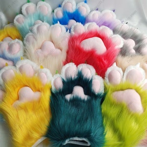 20 Colors Handcrafted Paws Gloves Cat Claw Paws Shaped Fursuit Gloves Kawaii Furry Cosplay Costume Prop Cute Gift For Furry Gift For Child image 10