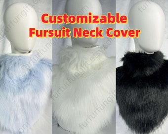 Custom Fursuit Neck Cover, Furry Long Plush Fluffy Scarf, Fursona Necklace Handcrafted Fursuit Cosplay Prop Furry Costume, Gift For Furry