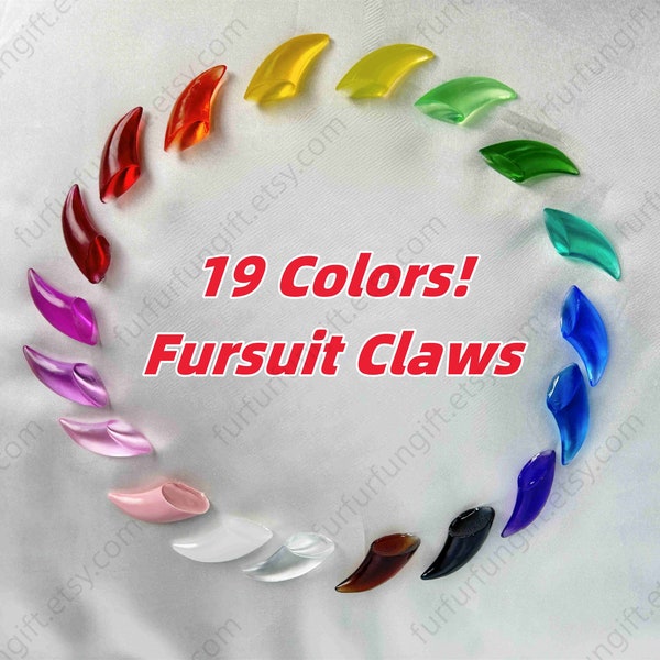 19 Colors! Furry Claws Colorful Fursuit Claws Kawaii Furry Cosplay Costume Prop Cute Gift For Furry Gift For Child Handcrafted Customizable