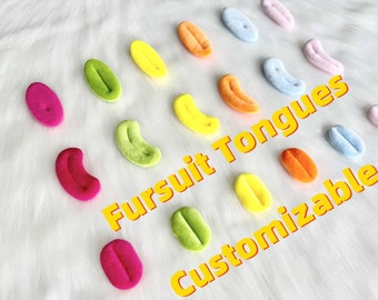 Custom Handmade Plush Tongue For Fursuit Head, 3 Styles Furry Tongues, Cute Custom Fursuit Tongues, Gift For Furry