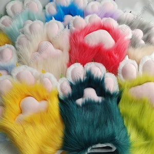 20 Colors Handcrafted Paws Gloves Cat Claw Paws Shaped Fursuit Gloves Kawaii Furry Cosplay Costume Prop Cute Gift For Furry Gift For Child image 2