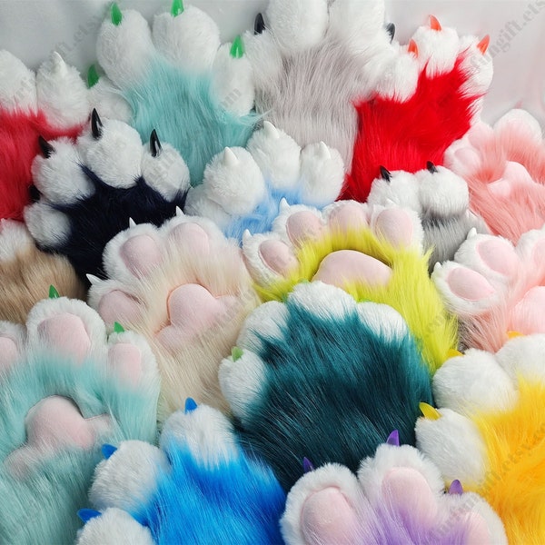 20 Colors! Handcrafted Paws Gloves Cat Claw Paws Shaped Fursuit Gloves Kawaii Furry Cosplay Costume Prop Cute Gift For Furry Gift For Child