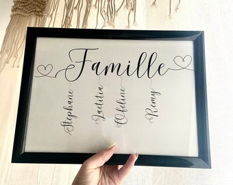 Affiche personnalisée FAMILLE format A4