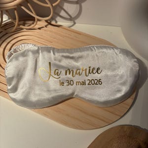 Personalisierte Schlafmaske für die Braut