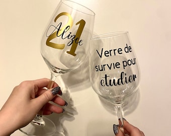 Verre à vin personnalisé
