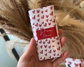 Petite tablette de chocolat personnalisée pour la Saint-Valentin