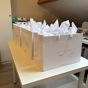 Sac cadeau personnalisé pour Demoiselles d'Honneur & Témoins
